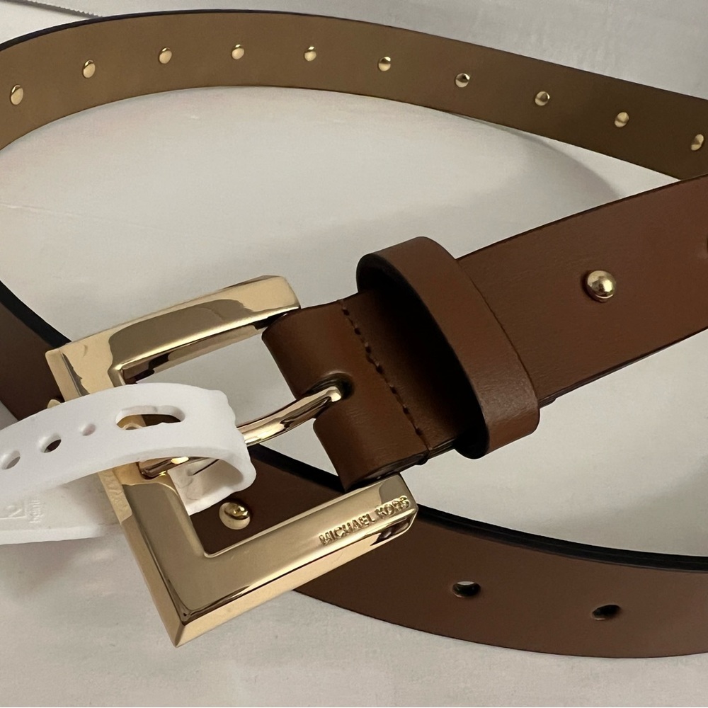 Michael Kors Leather Belt Brown Size Large - Picture 13 of 16